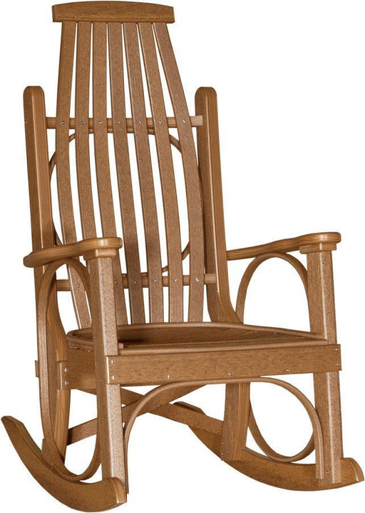 LuxCraft LuxCraft Antique Mahogany Grandpa's Recycled Plastic Rocking Chair (2 Chairs) Antique Mahogany Rocking Chair PGRAM
