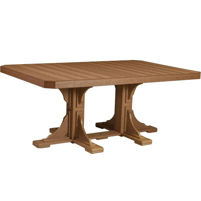 LuxCraft LuxCraft Antique Mahogany Recycled Plastic 4x6 Rectangular Table Antique Mahogany / Bar Tables P46RTBAM