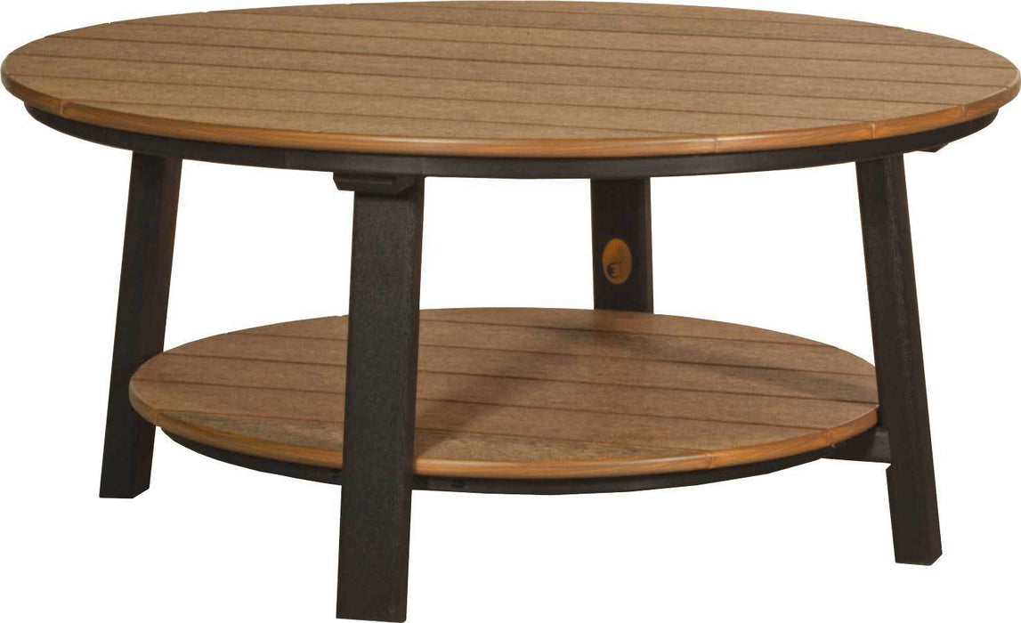 LuxCraft LuxCraft Antique Mahogany Recycled Plastic Deluxe Conversation Table Antique Mahogany on Black Conversation Table PDCTAMB