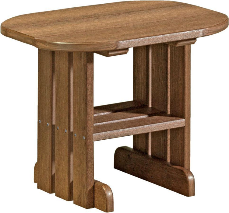 LuxCraft LuxCraft Antique Mahogany Recycled Plastic End Table Antique Mahogany Accessories PETAM