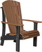 LuxCraft LuxCraft Antique Mahogany Royal Recycled Plastic Adirondack Chair With Cup Holder Antique Mahogany on Black Adirondack Deck Chair RACAMB