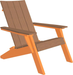 LuxCraft Luxcraft Antique Mahogany Urban Adirondack Chair With Cup Holder Adirondack Deck Chair