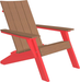 LuxCraft Luxcraft Antique Mahogany Urban Adirondack Chair With Cup Holder Antique Mahogany on Red Adirondack Deck Chair