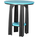 Luxcraft LuxCraft Aruba Blue On Black Poly Balcony Table Dining Set Aruba Blue On Black / Table 0 / Chair 0 PBATABB-T0-C0
