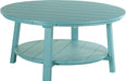LuxCraft LuxCraft Aruba Blue Recycled Plastic Deluxe Conversation Table Aruba Blue Conversation Table PDCTAB