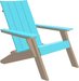 LuxCraft Luxcraft Aruba Blue urban adirondack chair Aruba Blue on Weatherwood Adirondack Chair