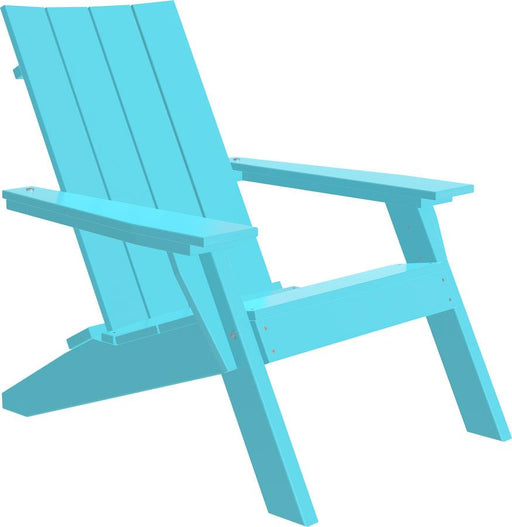 LuxCraft Luxcraft Aruba Blue urban adirondack chair with Cup Holder Aruba Blue Adirondack Chair UACAB-CH