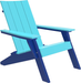 LuxCraft Luxcraft Aruba Blue urban adirondack chair with Cup Holder Aruba Blue on Blue Adirondack Chair UACABBL-CH