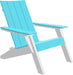 LuxCraft Luxcraft Aruba Urban Adirondack Chair With Cup Holder Aruba Blue on White Adirondack Deck Chair UACABW