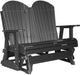 LuxCraft LuxCraft Black 4 ft. Recycled Plastic Adirondack Outdoor Glider Black Adirondack Glider 4APGBK