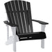 LuxCraft LuxCraft Black Deluxe Recycled Plastic Adirondack Chair Black on White Adirondack Deck Chair