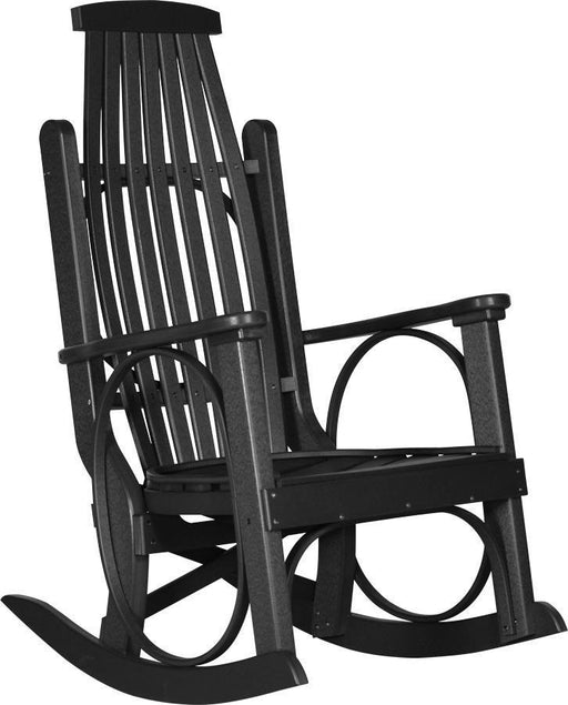LuxCraft LuxCraft Black Grandpa's Recycled Plastic Rocking Chair (2 Chairs) Black Rocking Chair PGRBK