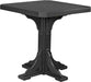 LuxCraft LuxCraft Black Recycled Plastic 41" Square Table Black / Bar Tables P41STBBK