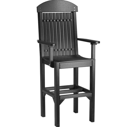 LuxCraft LuxCraft Black Recycled Plastic Captain Chair Black / Bar Chair Chair PCCBBK
