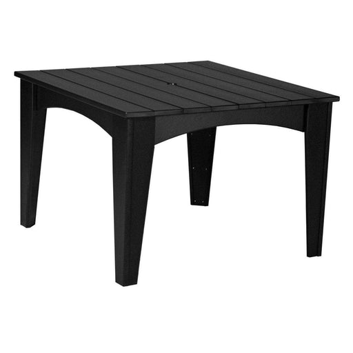 LuxCraft LuxCraft Black Recycled Plastic Island Dining Table Black Tables IDT44SBK
