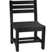 LuxCraft LuxCraft Black Recycled Plastic Island Side Chair With Cup Holder Black / Bar Chair ISCBBK