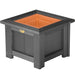 LuxCraft LuxCraft Black Recycled Plastic Square Planter With Cup Holder Black / 15" Planter Box P15SPBK