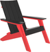 LuxCraft Luxcraft Black Urban Adirondack Chair Black on Red Adirondack Deck Chair