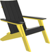 LuxCraft Luxcraft Black Urban Adirondack Chair Black on Yellow Adirondack Deck Chair