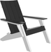 LuxCraft Luxcraft Black Urban Adirondack Chair With Cup Holder Black on White Adirondack Deck Chair