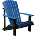 LuxCraft LuxCraft Blue Deluxe Recycled Plastic Adirondack Chair Blue On Black Adirondack Deck Chair PDACBB