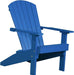 LuxCraft LuxCraft Blue Recycled Plastic Lakeside Adirondack Chair With Cup Holder Blue Adirondack Deck Chair LACB