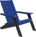 LuxCraft Luxcraft Blue Urban Adirondack Chair With Cup Holder Blue on Black Adirondack Deck Chair UACBB