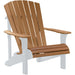 LuxCraft LuxCraft Cedar Deluxe Recycled Plastic Adirondack Chair Cedar On Black Adirondack Deck Chair PDACCB
