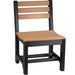 LuxCraft LuxCraft Cedar Recycled Plastic Island Side Chair Cedar On Black / Bar Chair ISCBCB