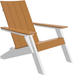 LuxCraft Luxcraft Cedar Urban Adirondack Chair Cedar on White Adirondack Deck Chair