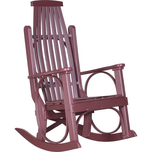 LuxCraft LuxCraft Cherry Grandpa's Recycled Plastic Rocking Chair (2 Chairs) Cherry Rocking Chair PGRC