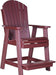 LuxCraft LuxCraft Cherry Recycled Plastic Adirondack Balcony Chair With Cup Holder Cherry Adirondack Chair PABCCW