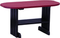 LuxCraft LuxCraft Cherry wood Recycled Plastic Coffee Table With Cup Holder Cherry wood on Black Coffee Table PCTCWB