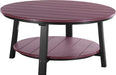 LuxCraft LuxCraft Cherry wood Recycled Plastic Deluxe Conversation Table Cherry wood on Black Conversation Table PDCTCWB