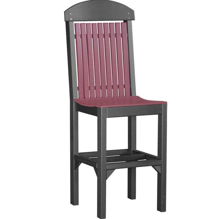 LuxCraft LuxCraft Cherry wood Recycled Plastic Regular Chair With Cup Holder Cherry wood On Black / Bar Chair Chair PRCBCWBB