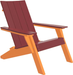 LuxCraft Luxcraft Cherry wood Urban Adirondack Chair With Cup Holder Cherry wood on Tangerine Adirondack Deck Chair