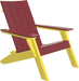 LuxCraft Luxcraft Cherry wood Urban Adirondack Chair With Cup Holder Cherry wood on Yellow Adirondack Deck Chair