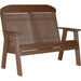 LuxCraft LuxCraft Chestnut Brown 4' Classic Highback Recycled Plastic Bench With Cup Holder Chestnut Brown Bench 4CPBCBR