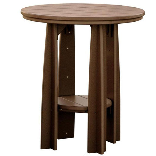 LuxCraft LuxCraft Chestnut Brown Poly Balcony Table Dining Set With Cup Holder Chestnut Brown / Table 0 / Chair 0 Dining Sets PBATCBR-T0-C0
