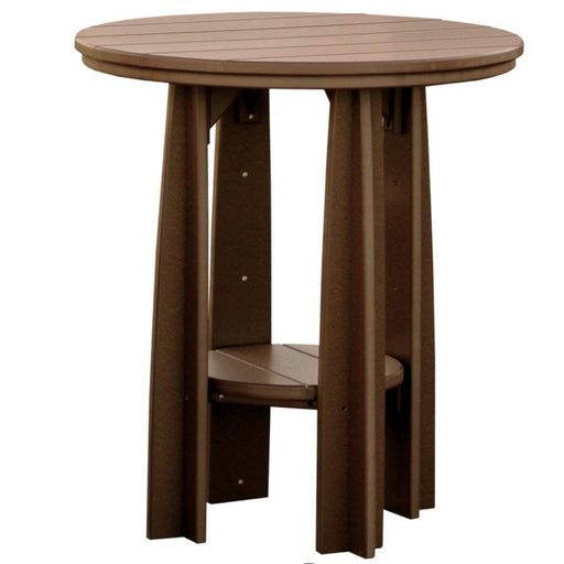 LuxCraft LuxCraft Chestnut Brown Recycled Plastic 36" Balcony Table With Cup Holder Chestnut Brown Tables PBATCBR