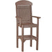 LuxCraft LuxCraft Chestnut Brown Recycled Plastic Captain Chair With Cup Holder Chestnut Brown / Bar Chair Chair PCCBCBR