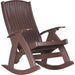 LuxCraft LuxCraft Chestnut Brown Recycled Plastic Comfort Porch Rocking Chair Chestnut Brown Rocking Chair PCRCBR