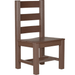 LuxCraft LuxCraft Chestnut Brown Recycled Plastic Contemporary Regular Chair With Cup Holder Chestnut Brown Chair PCRCCBR