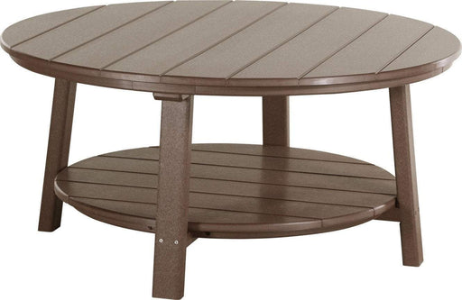 LuxCraft LuxCraft Chestnut Brown Recycled Plastic Deluxe Conversation Table Chestnut Brown Conversation Table PDCTCBR