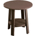 LuxCraft LuxCraft Chestnut Brown Recycled Plastic Deluxe End Table With Cup Holder Chestnut Brown End Table PDETCBR