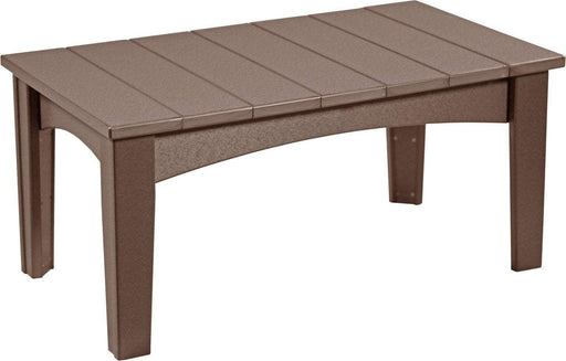 LuxCraft LuxCraft Chestnut Brown Recycled Plastic Island Coffee Table Chestnut Brown Accessories ICTCBR
