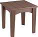 LuxCraft LuxCraft Chestnut Brown Recycled Plastic Island End Table With Cup Holder Chestnut Brown Accessories IETCBR