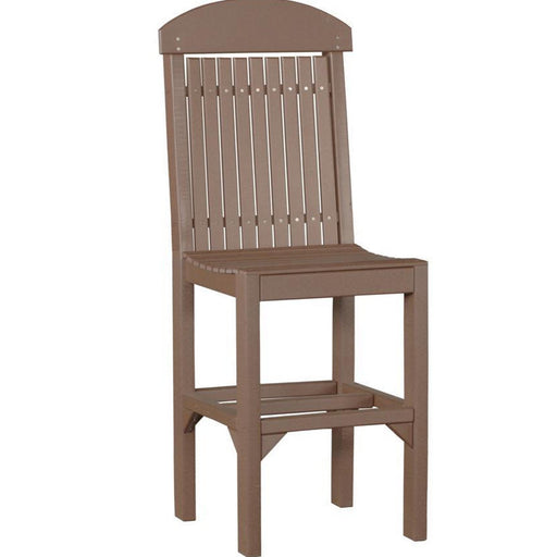 LuxCraft LuxCraft Chestnut Brown Recycled Plastic Regular Chair With Cup Holder Chestnut Brown / Bar Chair Chair PRCBCBR