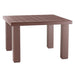 LuxCraft LuxCraft Chestnut Brown Recycled Plastic Square Contemporary Table Chestnut Brown Tables P4SCTCBR