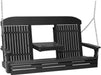 LuxCraft LuxCraft Classic Highback 5ft. Recycled Plastic Porch Swing Black / Classic Porch Swing 5CPSBK